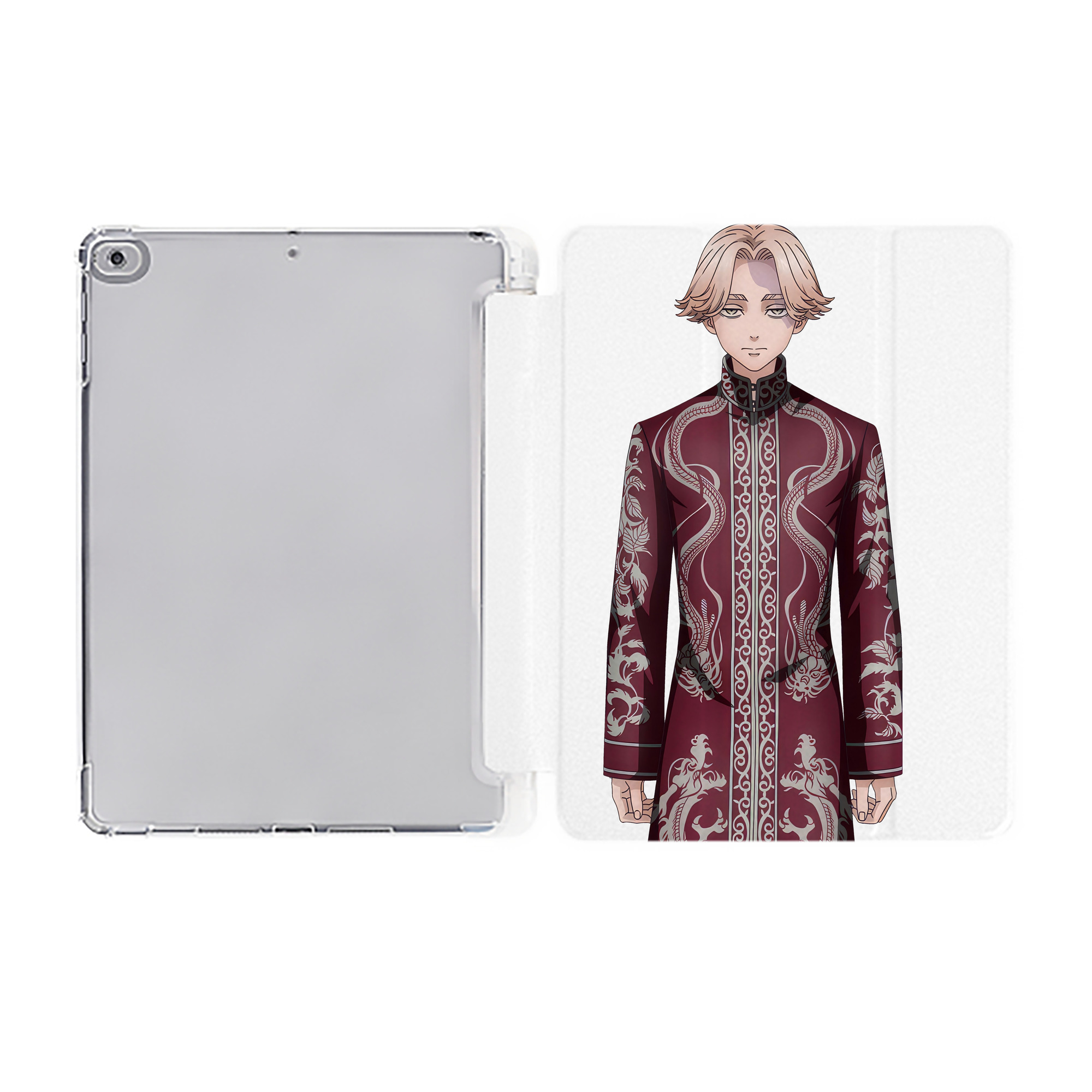 （画像用） 東京リベンジャーズ Tokyo Revengers IPad ケース ペン収納付き 三つ折りスタンド PUレザー×シリコン 対応機種9.5/10.5/10.9インチ